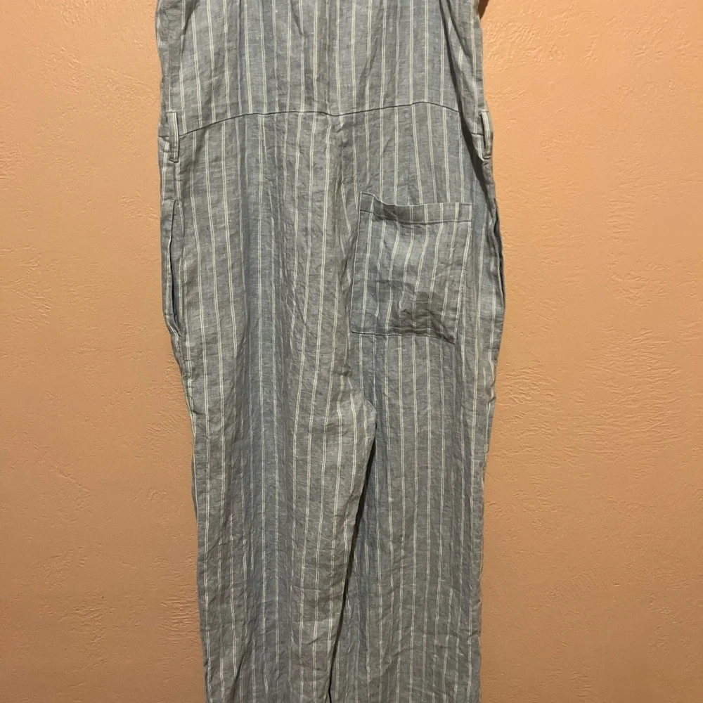 Everlane Jumpsuit Women’s Size 2 The Picnic Linen Summer Coastal 100% linen